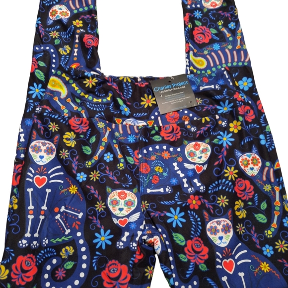 Cat sugar skull leggings tween Nwt - Picture 2 of 2